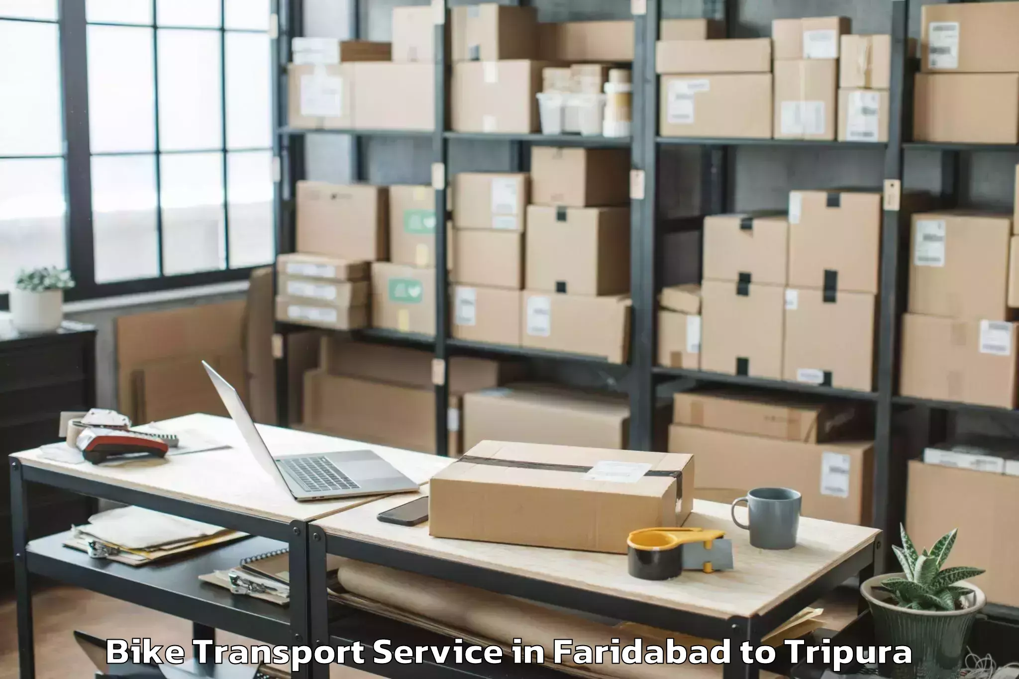 Leading Faridabad to Amarpur Bike Transport Provider